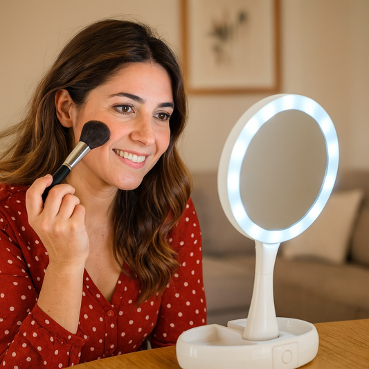 Espejo de maquillaje LED