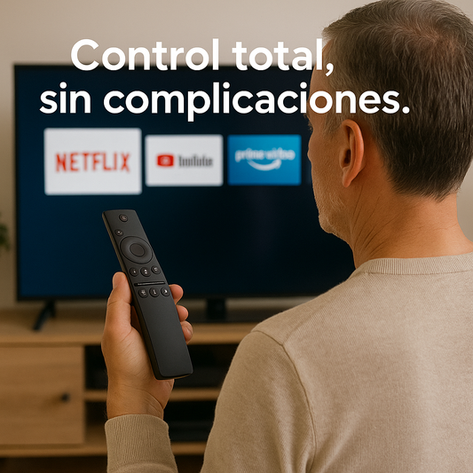 Control remoto Smart ergonómico, simple y práctico para tu TV.